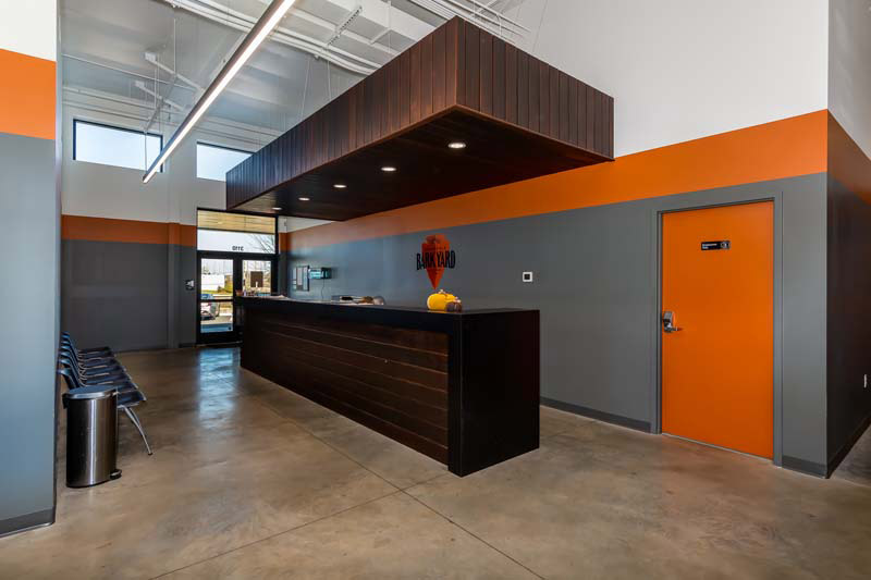 Foyer and waiting room at the Bark Yard