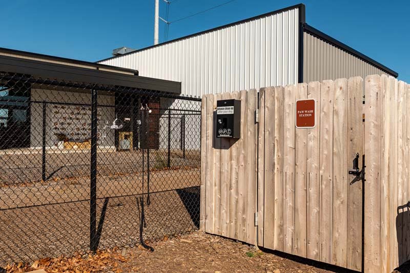 Outdoor dog park at the Bark Yard