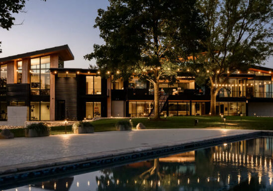 Photographs of a home on Beil Road in Milstadt, Illinois for Schaube Architects.